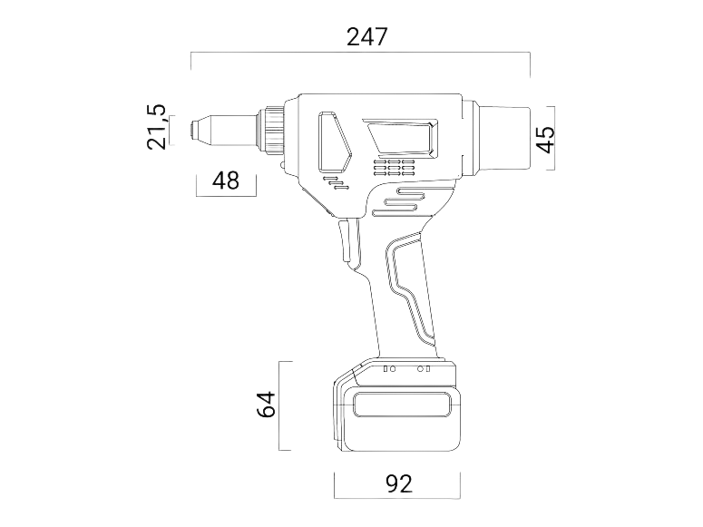 Goebel Blindnittepistol Accu GO-BR1